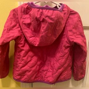 North Face 2T water-resistant shell with fleece lining